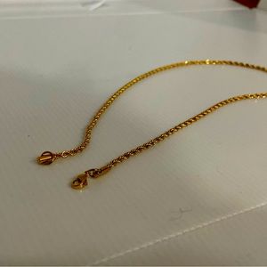 20" 18k Gold Rope Necklaces for Men Women 316l Stainless Steel Waterproof
